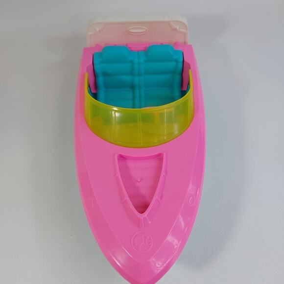 2020 Mattel Barbie Speedboat Pink Turquoise Lake Pool Beach Floating Boat ONLY - Picture 2 of 5